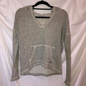 Grey Hoodie Sweatshirt with Front Pocket